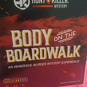 New. Hunter killer murder mystery game.  Body on the boardwalk